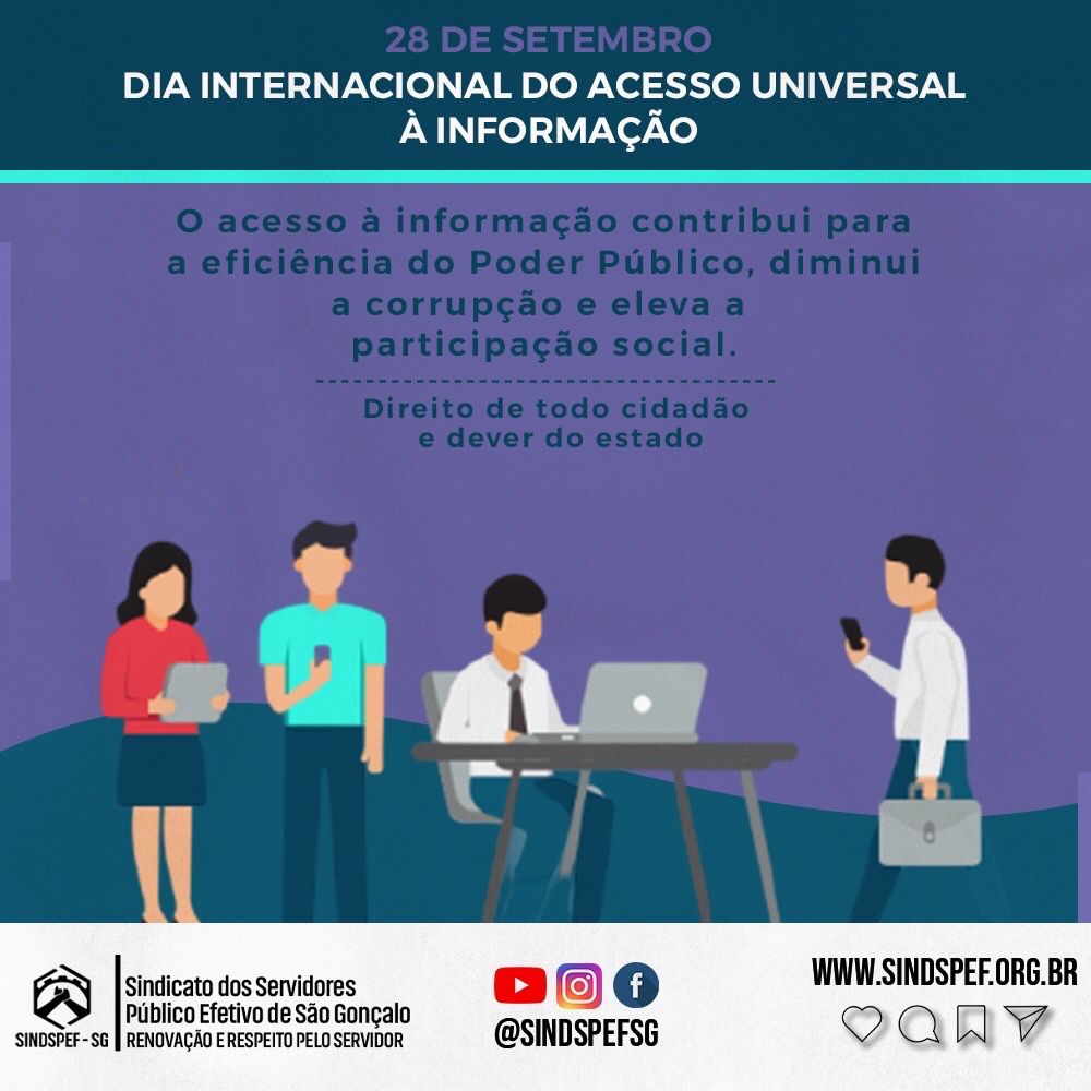 Dia internacional do acesso universal a informação. (28/09)